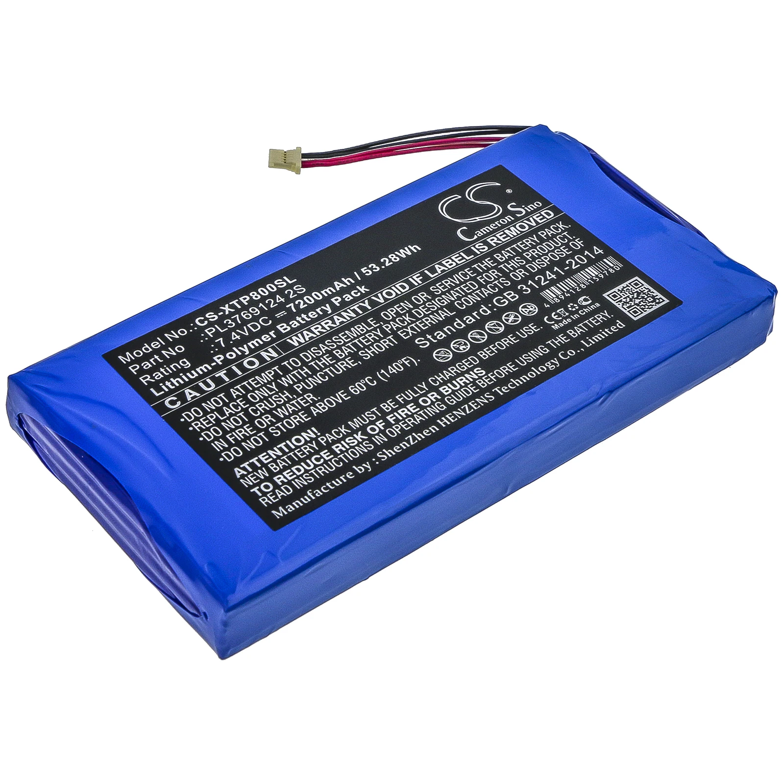 CS Diagnostic Scanner Battery for XTOOL PS80 X7 EZ500 X100 Pad 2 Pad 2 Pro i80 Pad PS80E Fits PL3769124 2S Li-Polymer 7200mAh
CS Diagnostic Scanner Battery for XTOOL PS80 X7 EZ500 X100 Pad 2 Pad 2 Pro i80 Pad PS80E Fits PL3769124 2S Li-Polymer 7200mAh