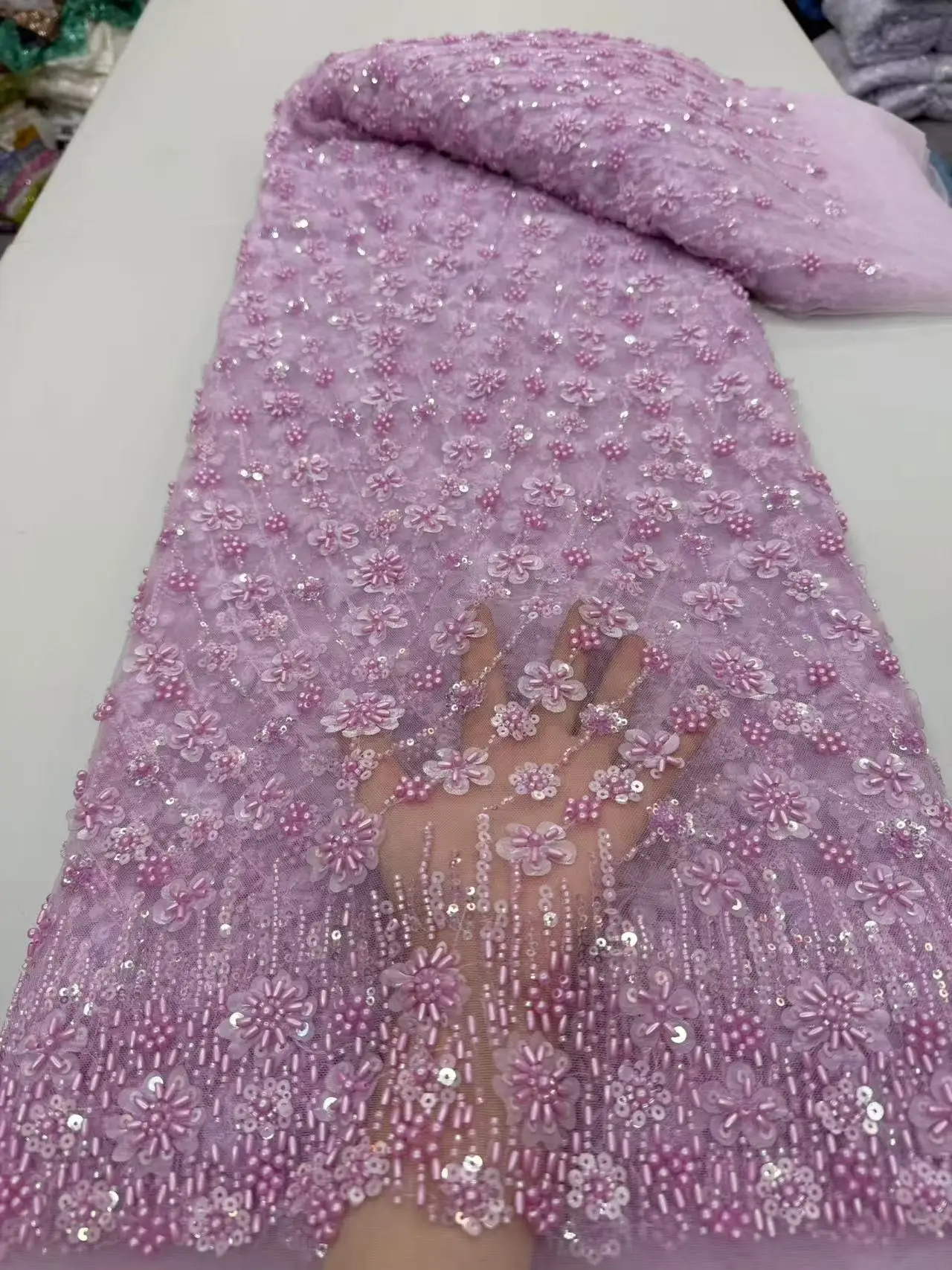 Luxury African Tulle Lace Fabric Sequins Embroidery Groom Nigerian 2025 High Quality French Tulle Lace Fabric For Bridal Dress
Luxury African Tulle Lace Fabric Sequins Embroidery Groom Nigerian 2025 High Quality French Tulle Lace Fabric For Bridal Dress