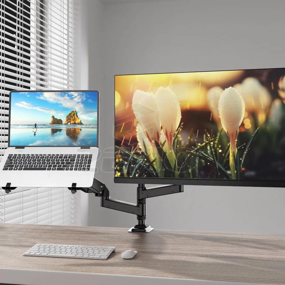 Manual Aluminum Multi Monitor Arm Double Flexible Gas Spring 360 Rotating Monitor Stand Max Dual Monitor MH10
Manual Aluminum Multi Monitor Arm Double Flexible Gas Spring 360 Rotating Monitor Stand Max Dual Monitor MH10