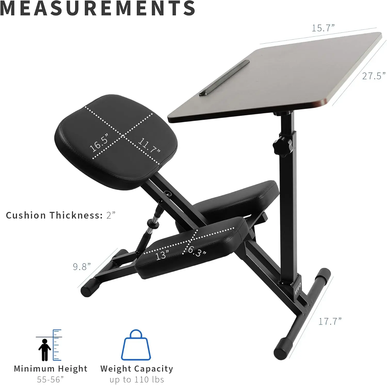 Vivo Kids' Kneeling Chair With 28 X 16 Inch Desk, Young Student Height Adjustable Posture Stool With Tilting Table For Home
Vivo Kids' Kneeling Chair With 28 X 16 Inch Desk, Young Student Height Adjustable Posture Stool With Tilting Table For Home