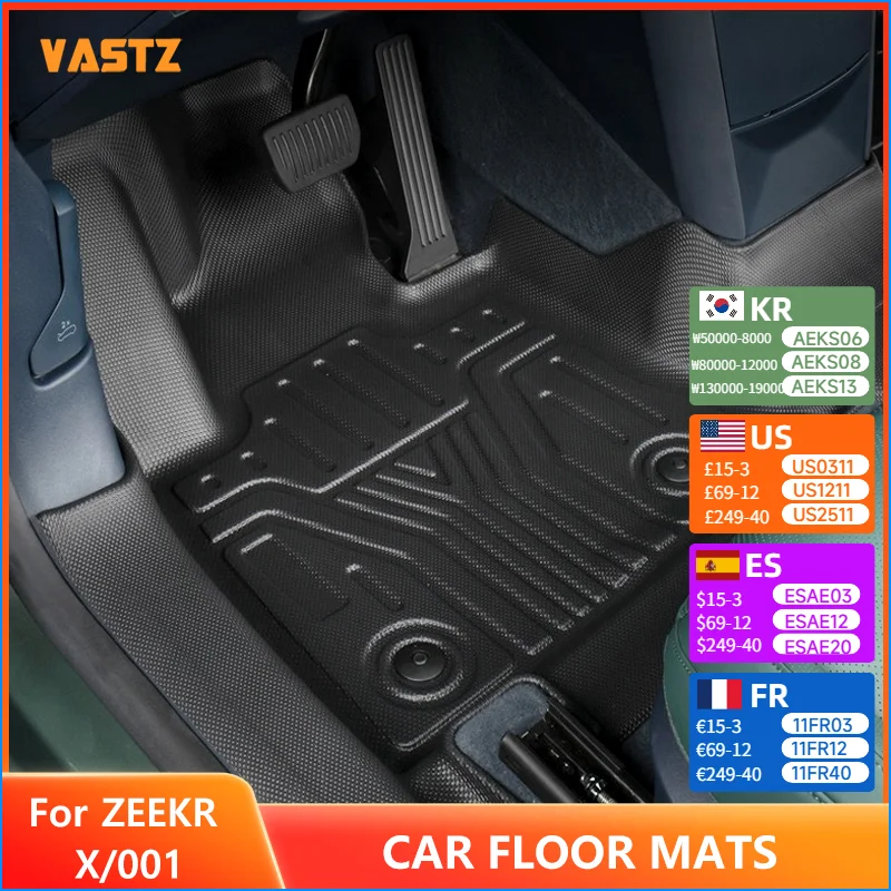 Car Floor Mat Trunk Mat for ZEEKR 001 2025 Durable Water-proof Non-slip All-Weather Easy-clean Left Hand Drive Car Accessories
Car Floor Mat Trunk Mat for ZEEKR 001 2025 Durable Water-proof Non-slip All-Weather Easy-clean Left Hand Drive Car Accessories