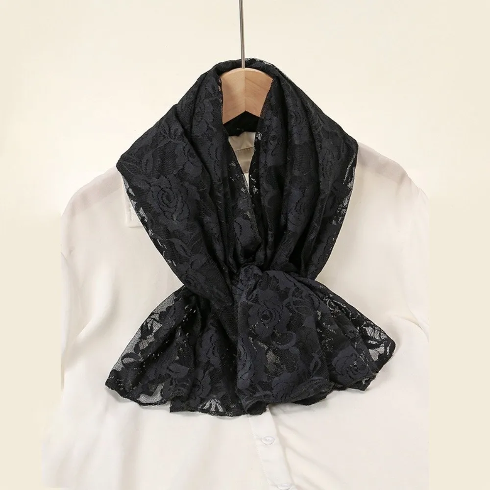 Versatile Elegant Lace Scarf Solid Color Rose Pattern Headwraps Sunscreen Breathable Hijab Veil Women Wear
Versatile Elegant Lace Scarf Solid Color Rose Pattern Headwraps Sunscreen Breathable Hijab Veil Women Wear