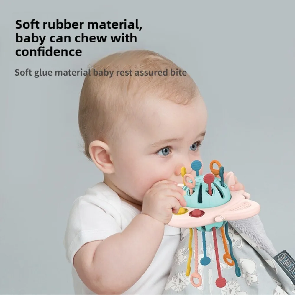 Flying Saucer Baby Sensory Toy for Early Education with Pull Rope and Pressing Features for Infants Developmental Play Activity 
Flying Saucer Baby Sensory Toy for Early Education with Pull Rope and Pressing Features for Infants Developmental Play Activity