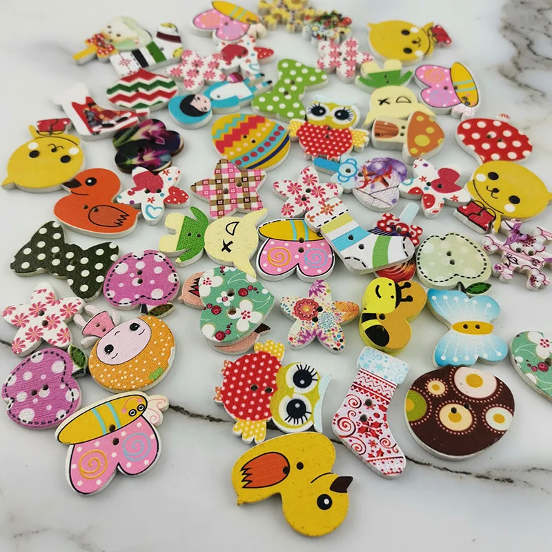 (50 pcs/pack) 2 Holes Mixed Size Cartoon Animals Wood Buttons For Craft Round Sewing Scrapbook Handwork DIY Home Decoration
(50 pcs/pack) 2 Holes Mixed Size Cartoon Animals Wood Buttons For Craft Round Sewing Scrapbook Handwork DIY Home Decoration