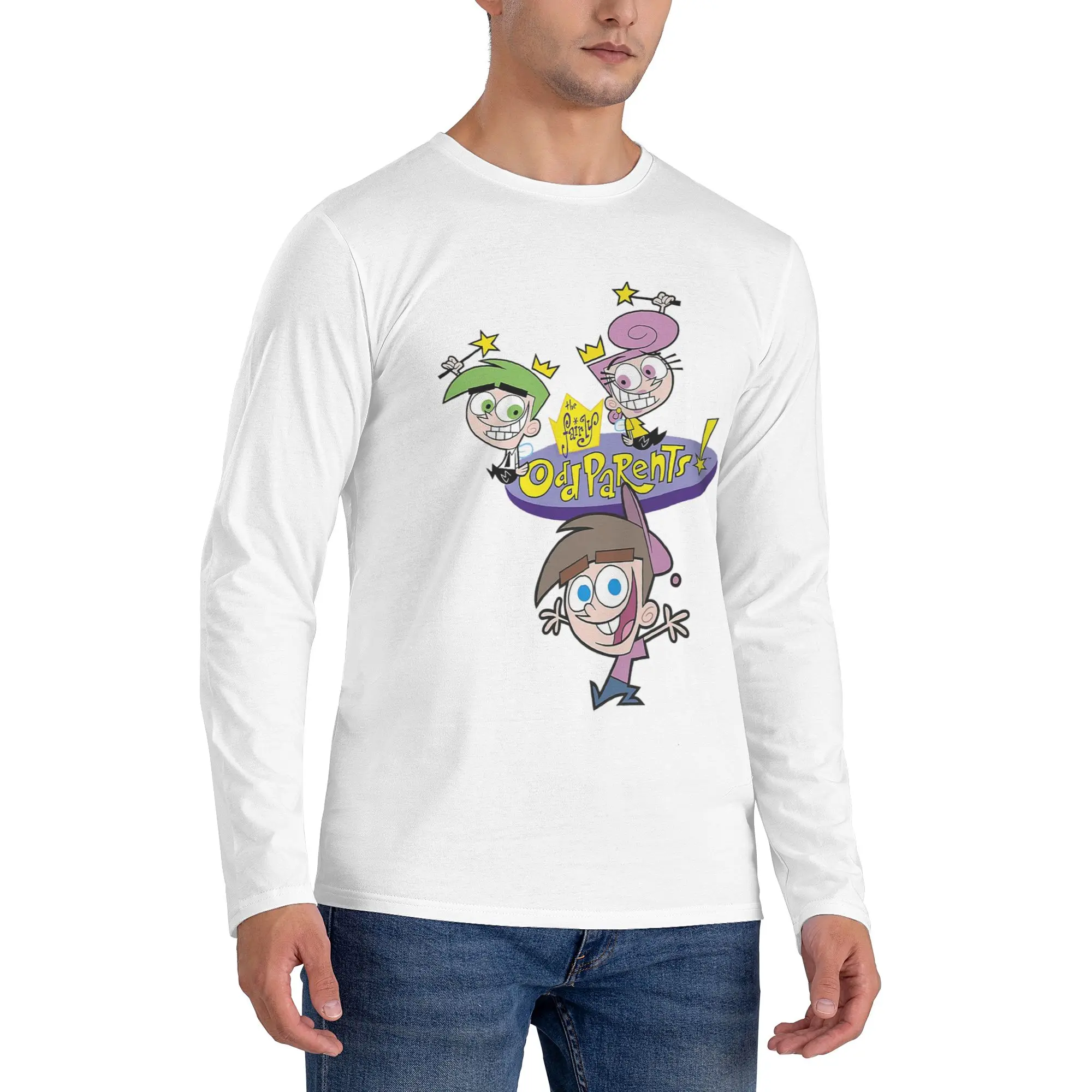 Мужская футболка с длинными рукавами Fairly oddparents Cosmo, повседневные футболки с круглым вырезом, весенние и осенние мужские топы 
Мужская футболка с длинными рукавами Fairly oddparents Cosmo, повседневные футболки с круглым вырезом, весенние и осенние мужские топы