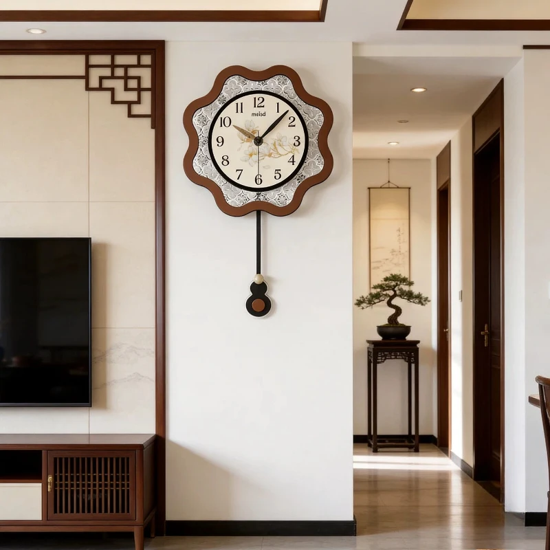 New Chinese Style Living room Sway Wall Clock High-end Retro Restaurant Clock Bedroom Mute Wall Watch Quartz Clock Home Decor
New Chinese Style Living room Sway Wall Clock High-end Retro Restaurant Clock Bedroom Mute Wall Watch Quartz Clock Home Decor