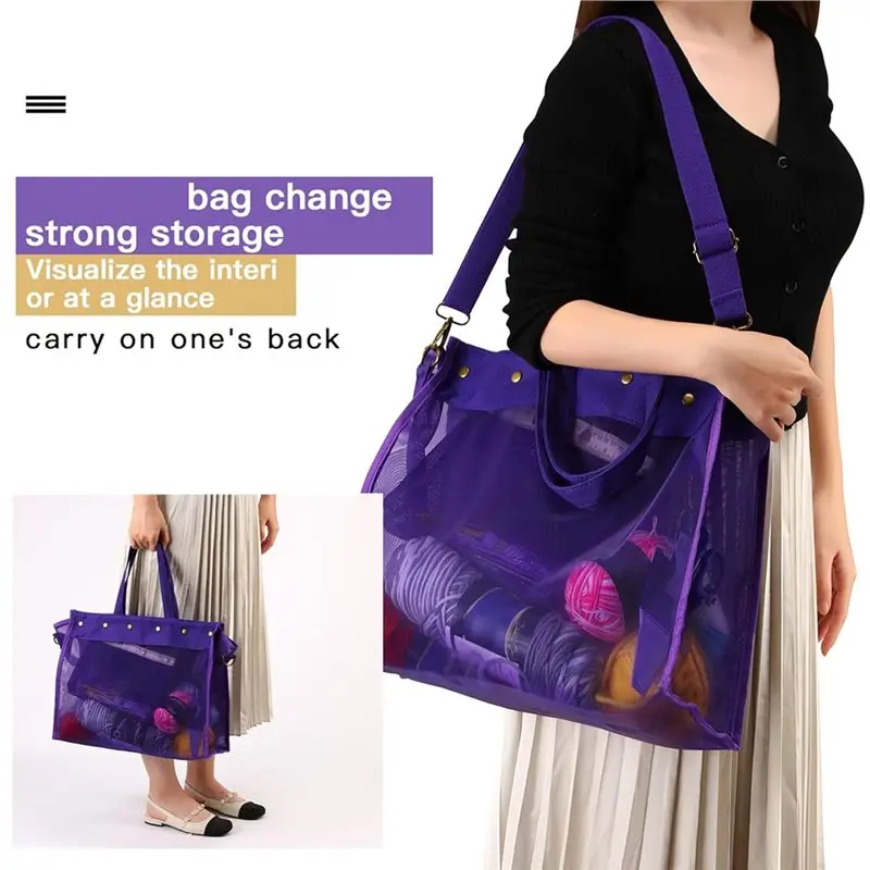 AB11-For Knitting And For Crochet Supplies- Large Capacity Transparent Mesh Yarn Storage Bags For Yarn Carrying
AB11-For Knitting And For Crochet Supplies- Large Capacity Transparent Mesh Yarn Storage Bags For Yarn Carrying
