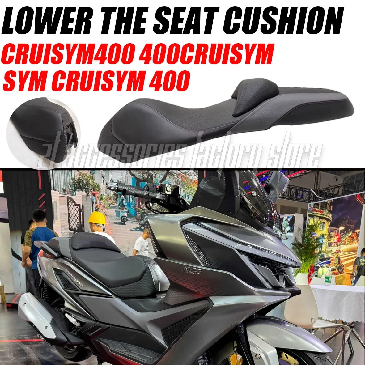 Suitable for SYM Cruisym 400 Cruisym400 400Cruisym motorcycle modified mid-waist backrest lowered 3cm seat cushion
Suitable for SYM Cruisym 400 Cruisym400 400Cruisym motorcycle modified mid-waist backrest lowered 3cm seat cushion