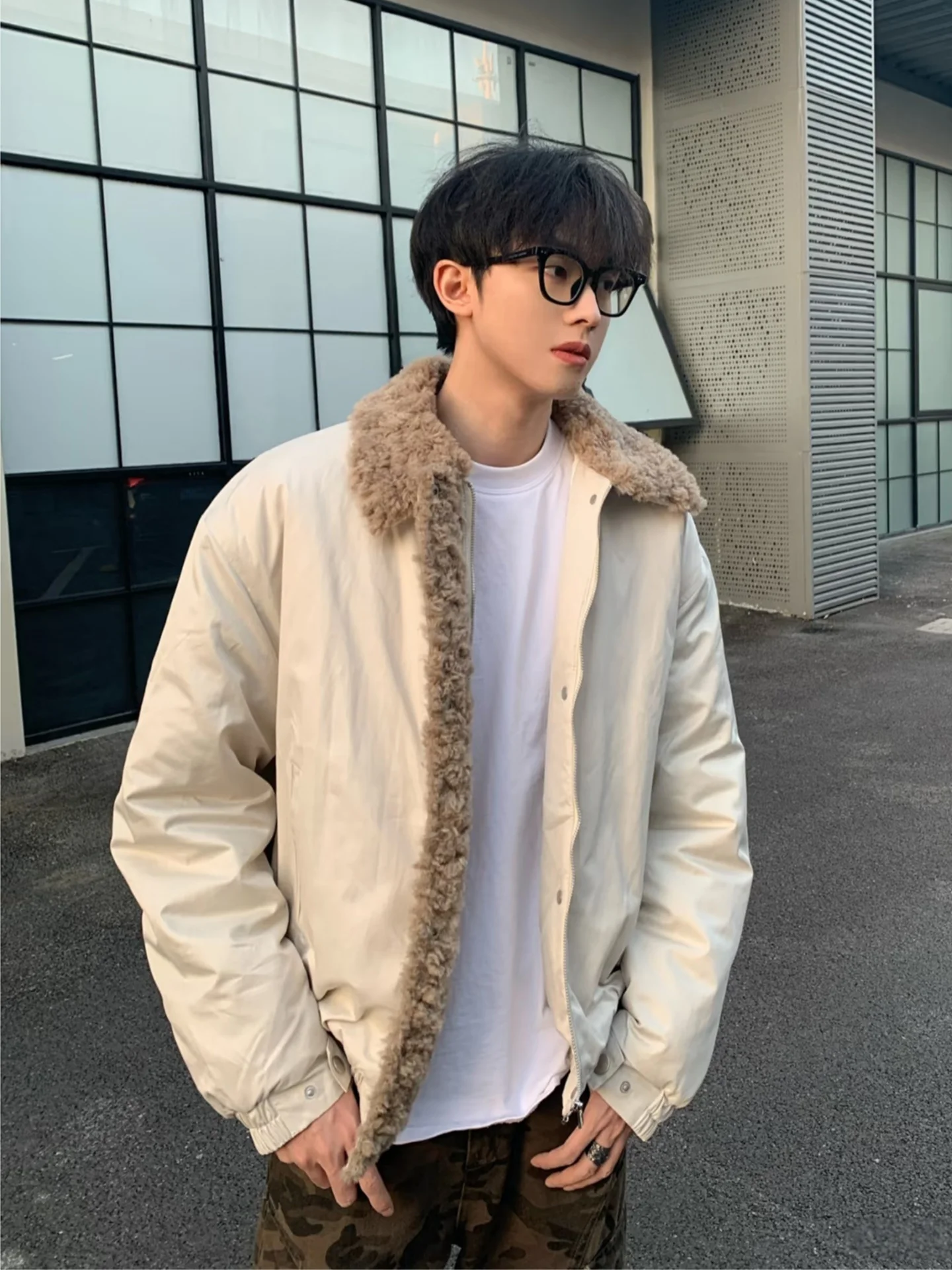 Warm Cotton Jaet with Fur Collar Casual Men's Winter Coat Thiened Long Sve Cleanfit Sle Button Closure Pure Color
Warm Cotton Jaet with Fur Collar Casual Men's Winter Coat Thiened Long Sve Cleanfit Sle Button Closure Pure Color