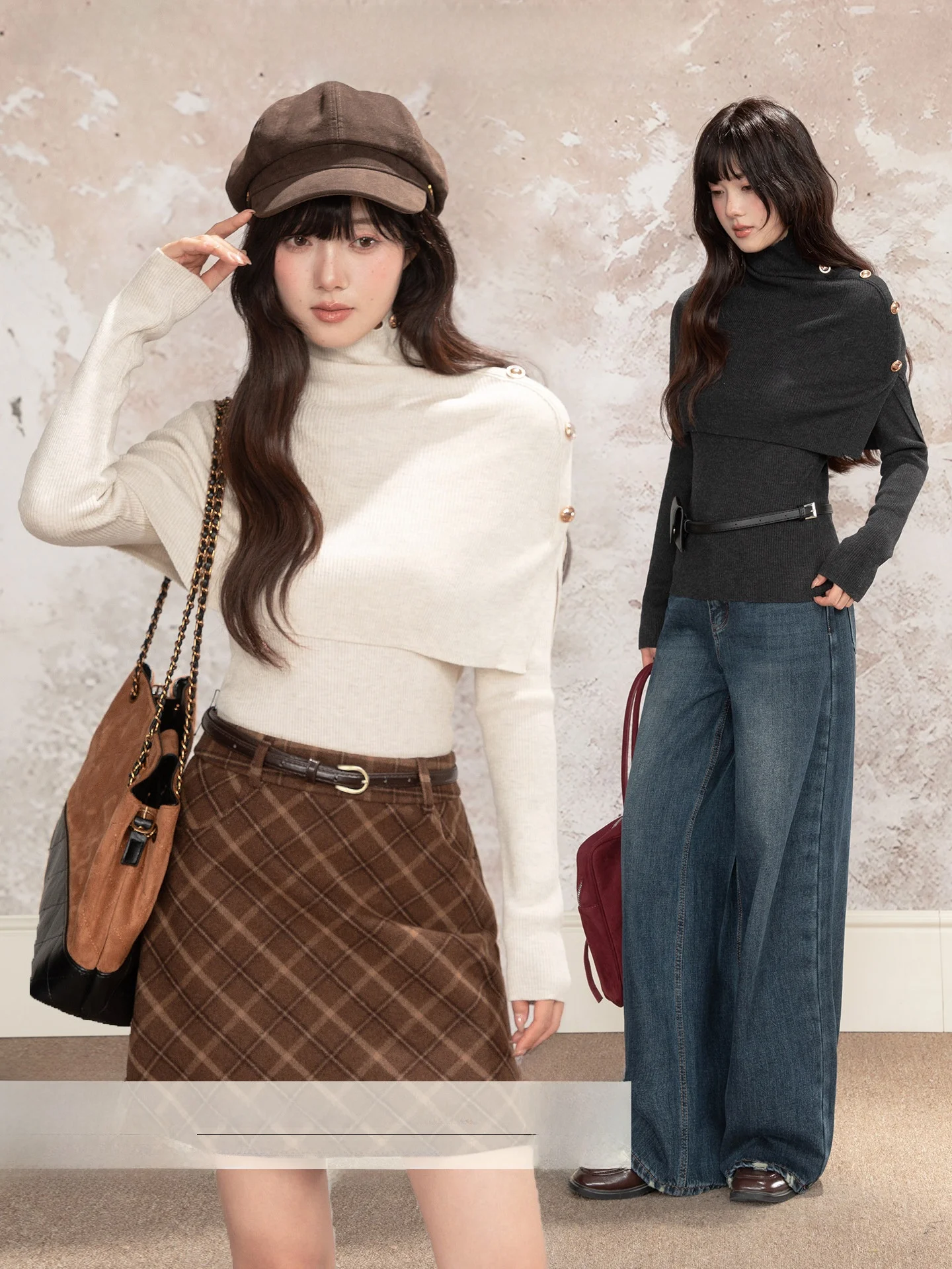 Loveheynew High Ne Long Sve Knitted Sweater awl Women's Aosphere Set Autumn Lazy Sle Two-Piece Suit College Faio...
Loveheynew High Ne Long Sve Knitted Sweater awl Women's Aosphere Set Autumn Lazy Sle Two-Piece Suit College Faio...