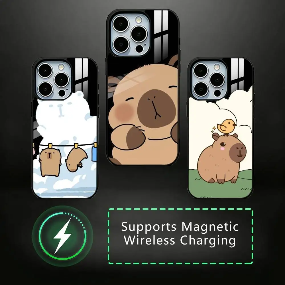 Cartoon Animal Capybara Phone Case For iPhone17,16,15,14,13,12,11 Plus,Pro Supports Magnetic Wireless Charging
Cartoon Animal Capybara Phone Case For iPhone17,16,15,14,13,12,11 Plus,Pro Supports Magnetic Wireless Charging