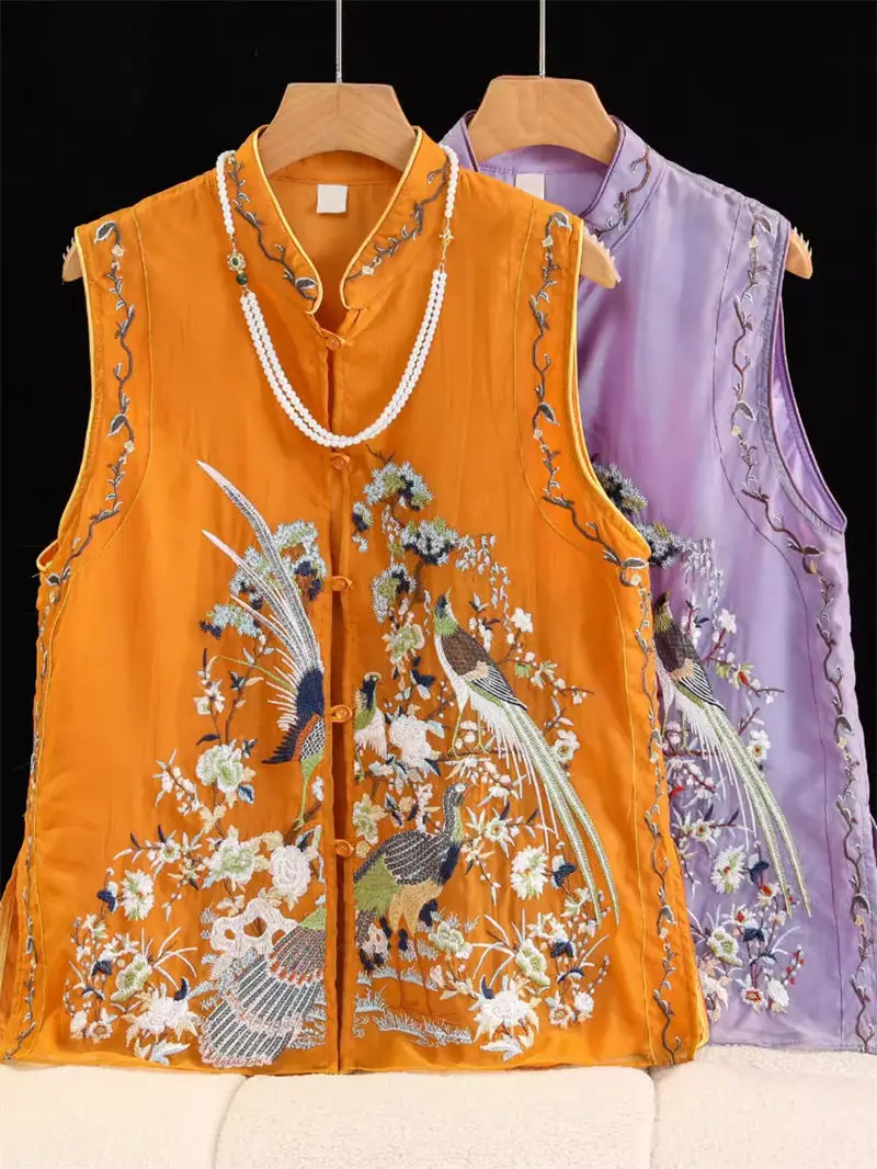 New Chinese Style Women's Clothing Versatile Embroidery Organza Classical Top Jacket Vest Sleeveless Retro Waistcoat K1555
New Chinese Style Women's Clothing Versatile Embroidery Organza Classical Top Jacket Vest Sleeveless Retro Waistcoat K1555
