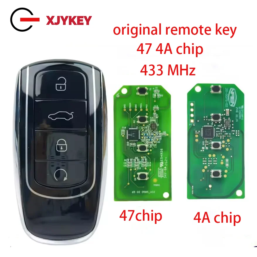 XJY ID47/4A Chip 433MHz Proximity Smart Card Original Car Remote Key With Blade For Chery Tiggo 6 7 8 Plus 8 Pro Omoda 5
XJY ID47/4A Chip 433MHz Proximity Smart Card Original Car Remote Key With Blade For Chery Tiggo 6 7 8 Plus 8 Pro Omoda 5