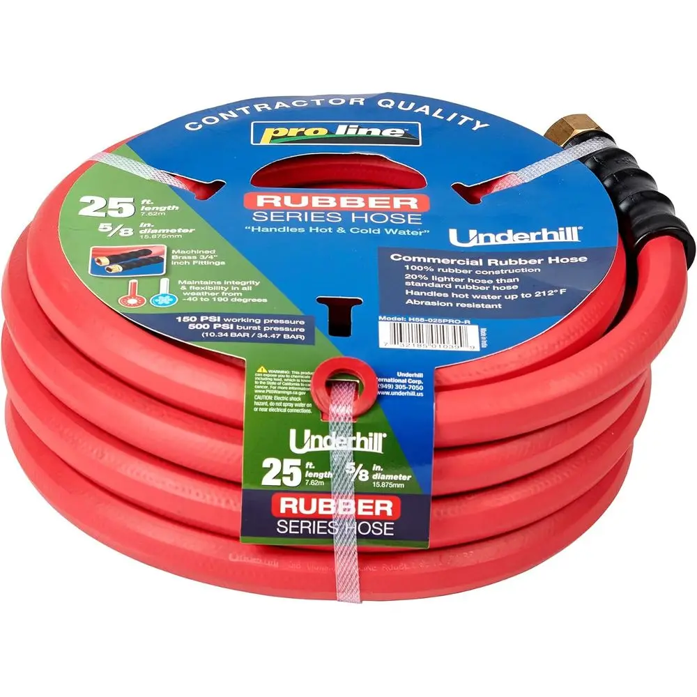 Сверхмощный садовый шланг Proline Rubber Series для горячей или холодной воды, легкий, BP 500 фунтов на квадратный дюйм, 150 фунтов на квадратный дюйм WP, H58-025PRO-R 5/8 дюймов x
Сверхмощный садовый шланг Proline Rubber Series для горячей или холодной воды, легкий, BP 500 фунтов на квадратный дюйм, 150 фунтов на квадратный дюйм WP, H58-025PRO-R 5/8 дюймов x