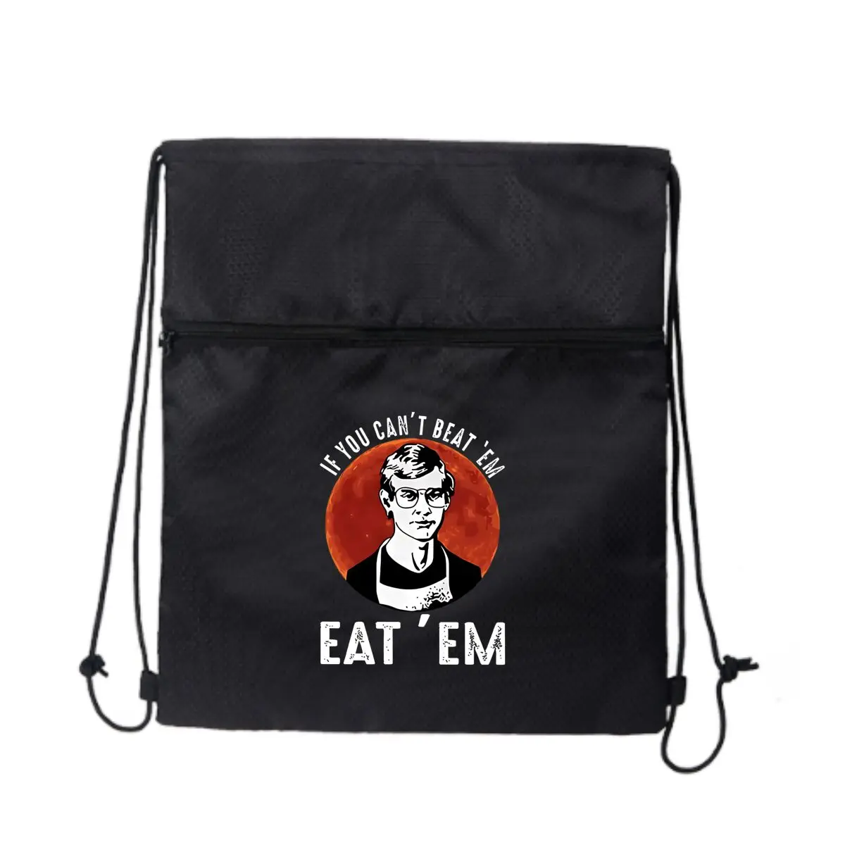 Eat 'Em Humor Смелый эффектный дизайн персонажа Прочная сумка на молнии на шнурке
Eat 'Em Humor Смелый эффектный дизайн персонажа Прочная сумка на молнии на шнурке