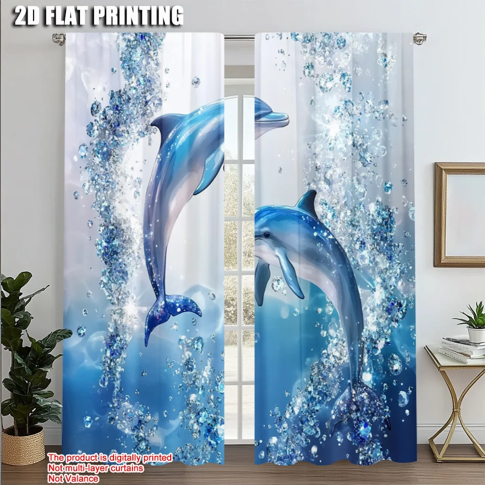 2pcs, Curtains&Window Treatment 2D print Blue Dolphin 100% Polyester (without rod) Art Deco Festive Perfect for Living Room,
2pcs, Curtains&Window Treatment 2D print Blue Dolphin 100% Polyester (without rod) Art Deco Festive Perfect for Living Room,