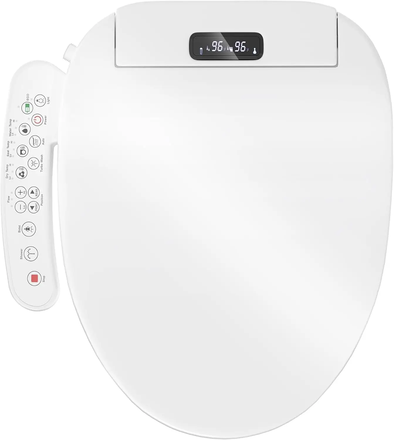 Upgrade Bidet Toilet Seat Elongated, Rear and Feminine Wash, Unlimited Warm Water, Heated Seat, Warm Air Drying, Soft Close Lid,
Upgrade Bidet Toilet Seat Elongated, Rear and Feminine Wash, Unlimited Warm Water, Heated Seat, Warm Air Drying, Soft Close Lid,