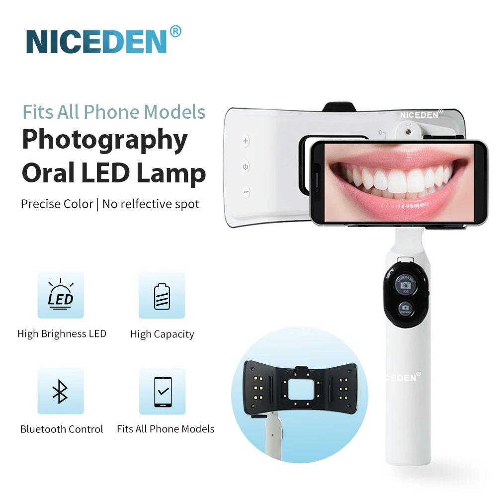 Niceden Dental Photography Oral Filling Bright Environment Photo Macro Intraoral Light Oral Lamp with Polarizer With Bluetooth
Niceden Dental Photography Oral Filling Bright Environment Photo Macro Intraoral Light Oral Lamp with Polarizer With Bluetooth