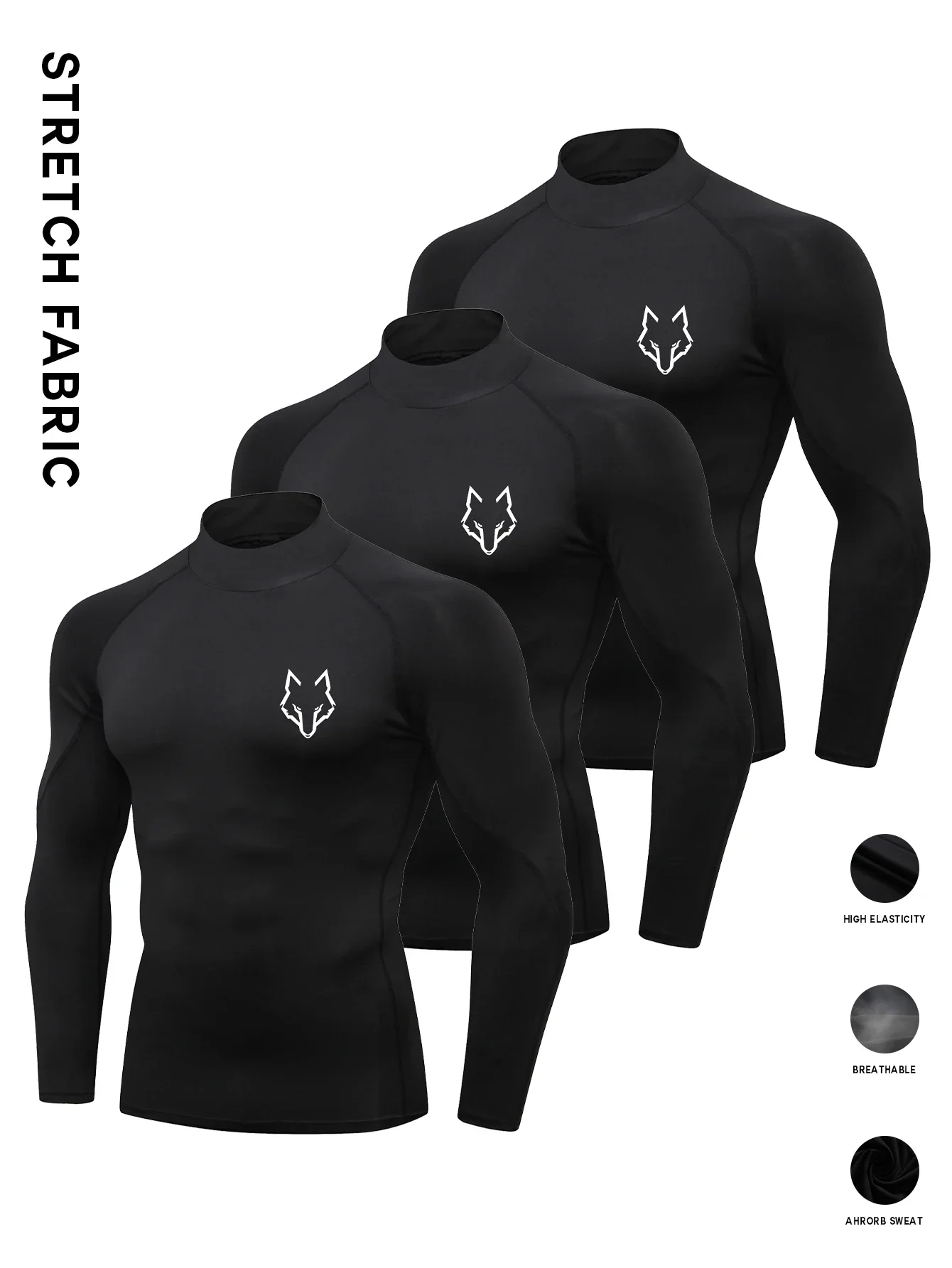 3PCS,High-elasticity sports, running, long-sleeved tight-fitting clothes, men's training, track and field, basketball
3PCS,High-elasticity sports, running, long-sleeved tight-fitting clothes, men's training, track and field, basketball