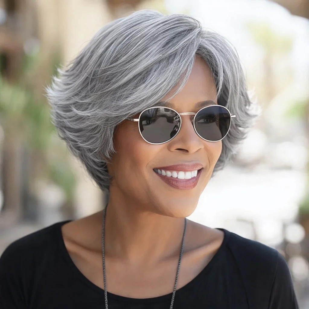 Soulladywigs Salt n Pepper Short Pixie Cut Bob Glueless Minimalist Real Human Hair Wear & Go Gray Wigs With Retro Flip Ends
Soulladywigs Salt n Pepper Short Pixie Cut Bob Glueless Minimalist Real Human Hair Wear & Go Gray Wigs With Retro Flip Ends