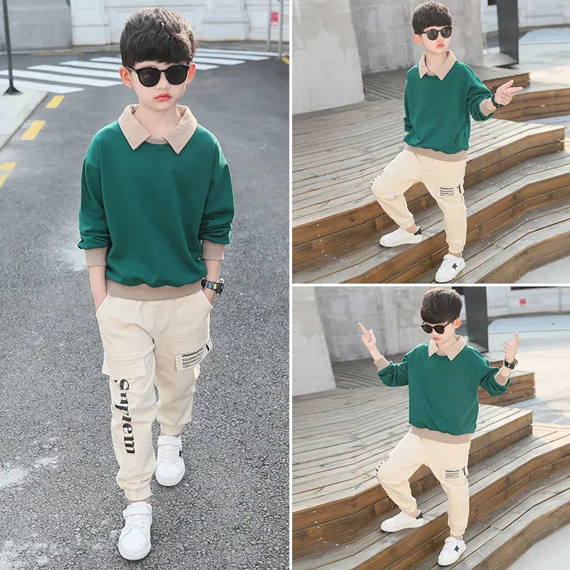 2024 spring Autumn Long Sleeve Boys Tracksuit Casual Letters Children Clothes Sweater+Trousers 2Pcs Suit Kid Set 3-14 Year
2024 spring Autumn Long Sleeve Boys Tracksuit Casual Letters Children Clothes Sweater+Trousers 2Pcs Suit Kid Set 3-14 Year