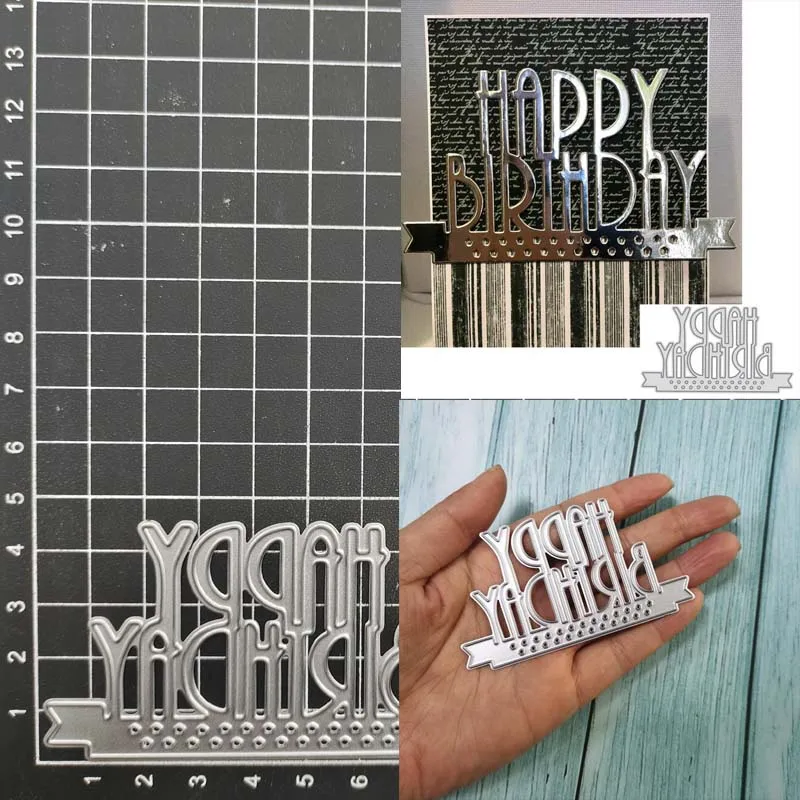 Happy Birthday Metal Cutting Dies Stencil Scrapbook Diy Album Stamp Paper Card Embossing Decor Craft Knife Mould
Happy Birthday Metal Cutting Dies Stencil Scrapbook Diy Album Stamp Paper Card Embossing Decor Craft Knife Mould