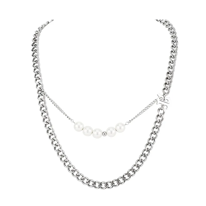 Stainless Steel Pearl Old English Letter Fashion Street Dance Pendant Necklace Jewelry For Him
Stainless Steel Pearl Old English Letter Fashion Street Dance Pendant Necklace Jewelry For Him