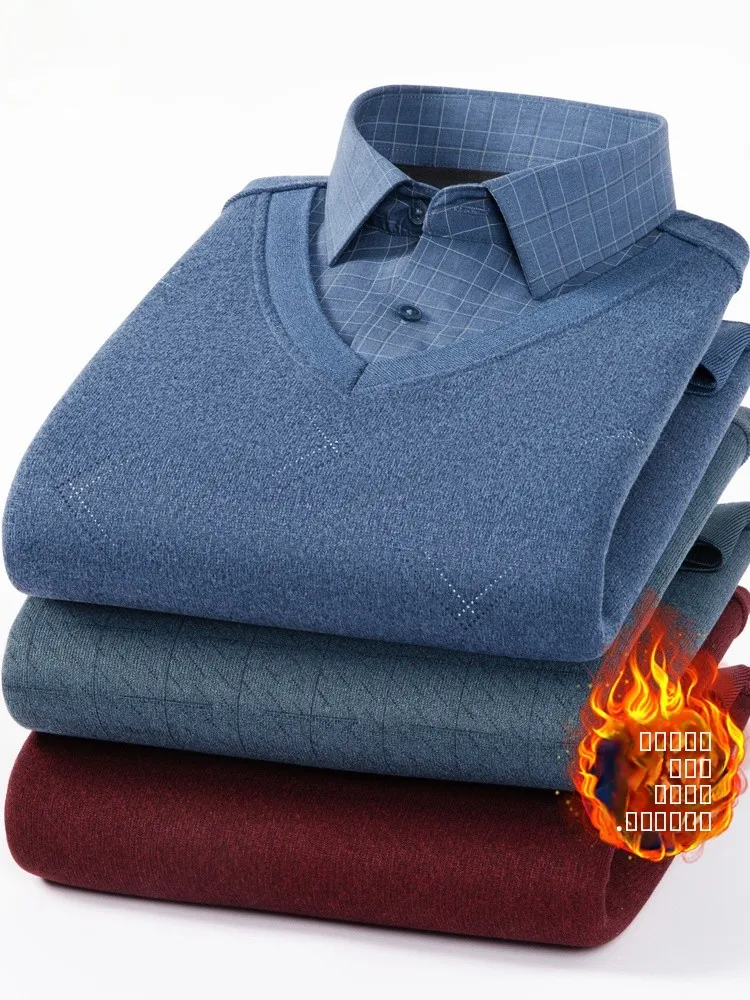 Мужской зимний повседневный свитер-пуловер Paul Thiened Fce с вязаным воротником, теплый, с эффектом двухслойной одежды
Мужской зимний повседневный свитер-пуловер Paul Thiened Fce с вязаным воротником, теплый, с эффектом двухслойной одежды