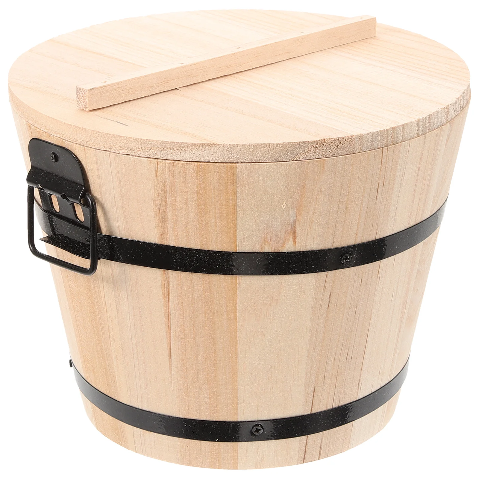 Wooden Sushi Bucket Rustic Design Mixing Tub For Sushi Container Lid Steamed Rice Barrel Kitchen Supply Household
Wooden Sushi Bucket Rustic Design Mixing Tub For Sushi Container Lid Steamed Rice Barrel Kitchen Supply Household