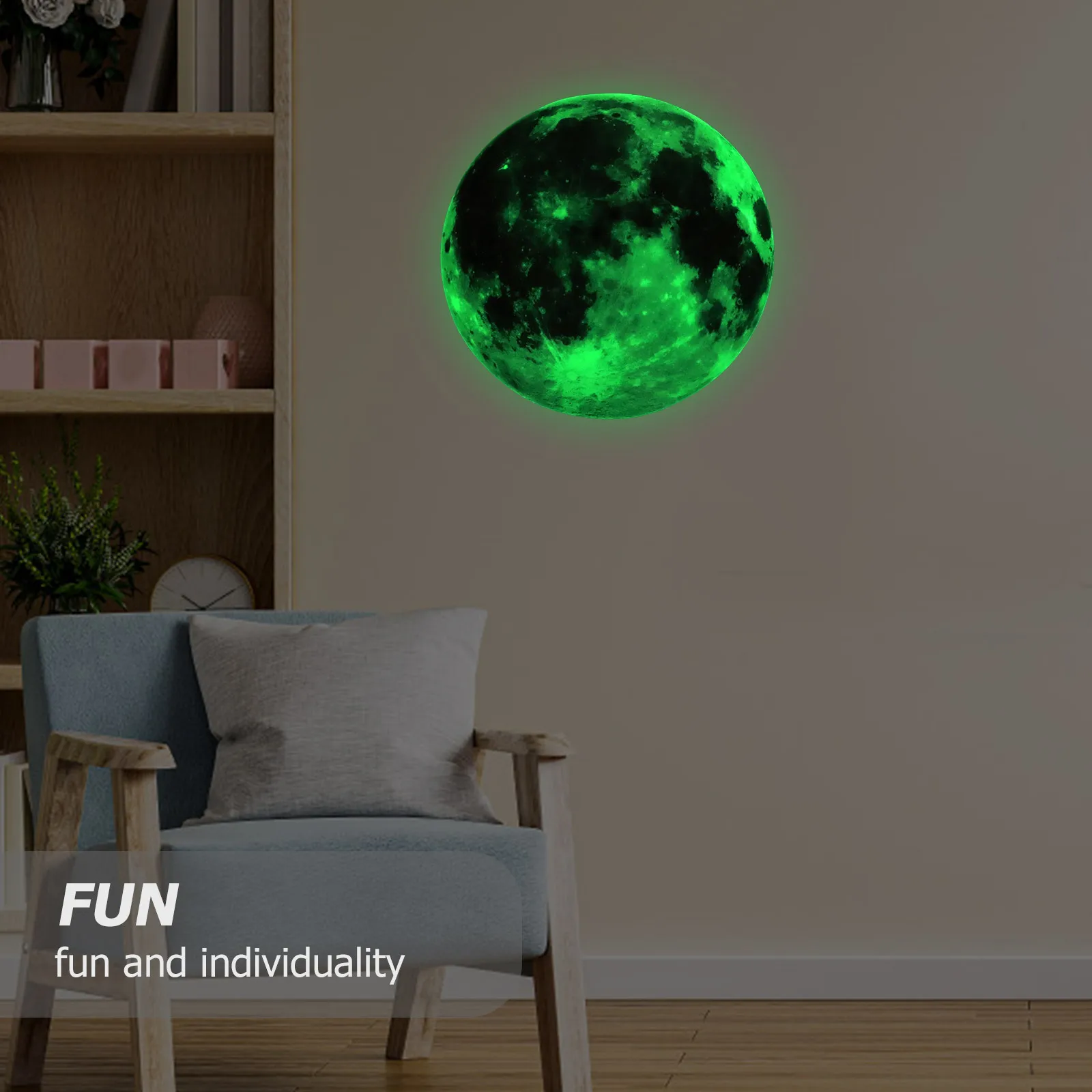 1Pcs Glow Full Moon Wall Sticker 30cm Diameter Luminous PVC Waterproof Removable Creative Home Art Decal Wall Stickers
1Pcs Glow Full Moon Wall Sticker 30cm Diameter Luminous PVC Waterproof Removable Creative Home Art Decal Wall Stickers