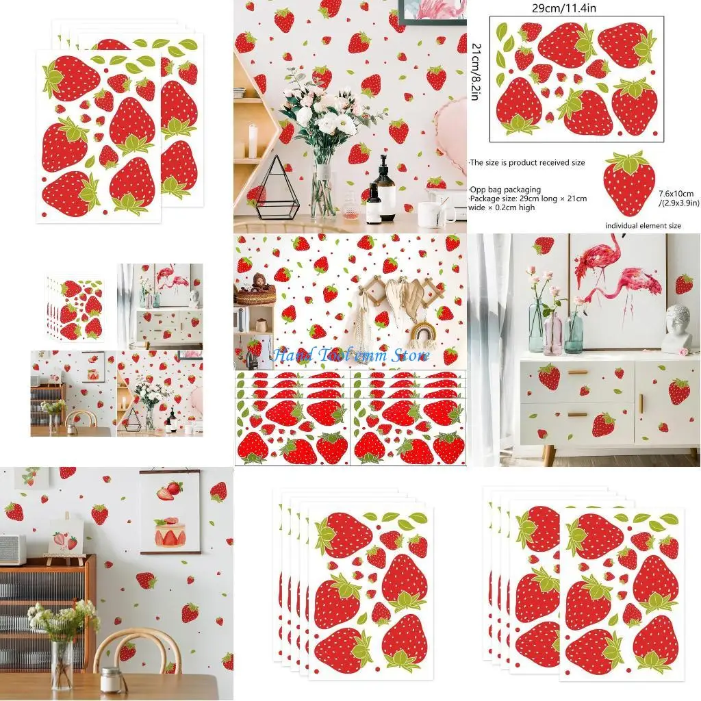 H37F Strawberry Wall Decals Waterproof Adhesive PVC Sticker Removable For Kid Room
H37F Strawberry Wall Decals Waterproof Adhesive PVC Sticker Removable For Kid Room