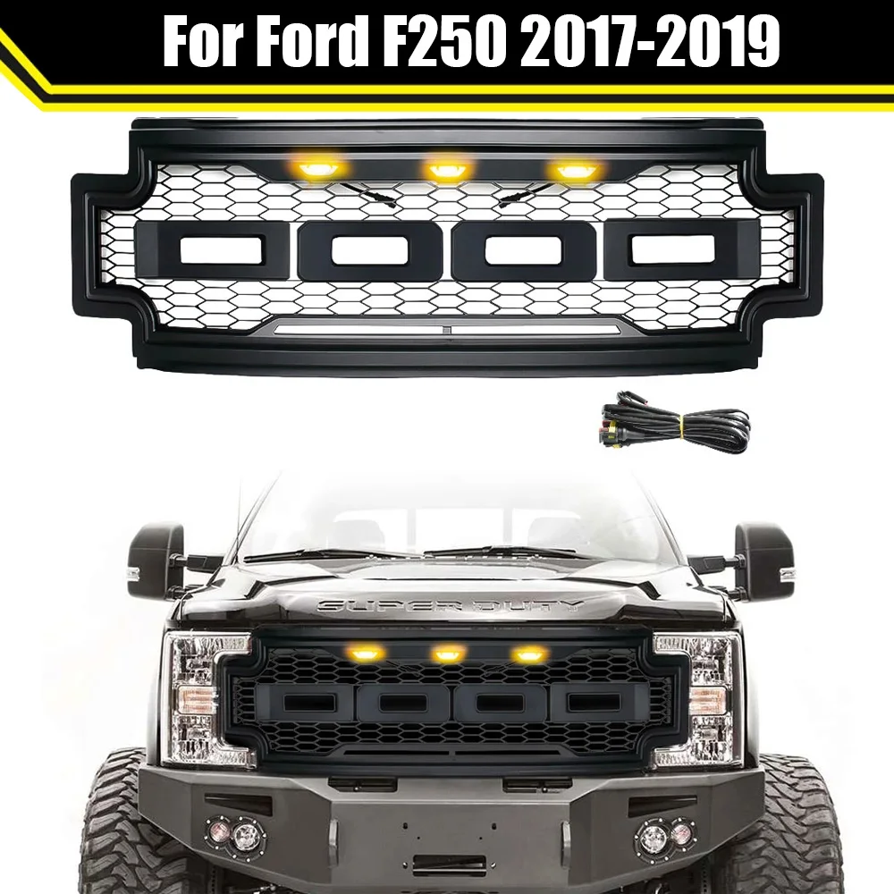 Car Styling Modified ABS Honeycomb Grille Front Bumper Mask Mesh Amber Led Racing Grills Upper Grid For Ford F250 2017 2018 2019
Car Styling Modified ABS Honeycomb Grille Front Bumper Mask Mesh Amber Led Racing Grills Upper Grid For Ford F250 2017 2018 2019