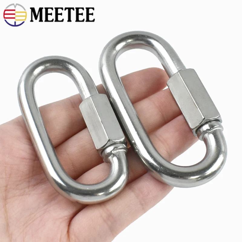 2Pcs 32-104mm 304 Stainless Steel O Ring Oval Locking Carabiner Clip Rope Quick Connector for Outdoor Camping DIY Accessories
2Pcs 32-104mm 304 Stainless Steel O Ring Oval Locking Carabiner Clip Rope Quick Connector for Outdoor Camping DIY Accessories