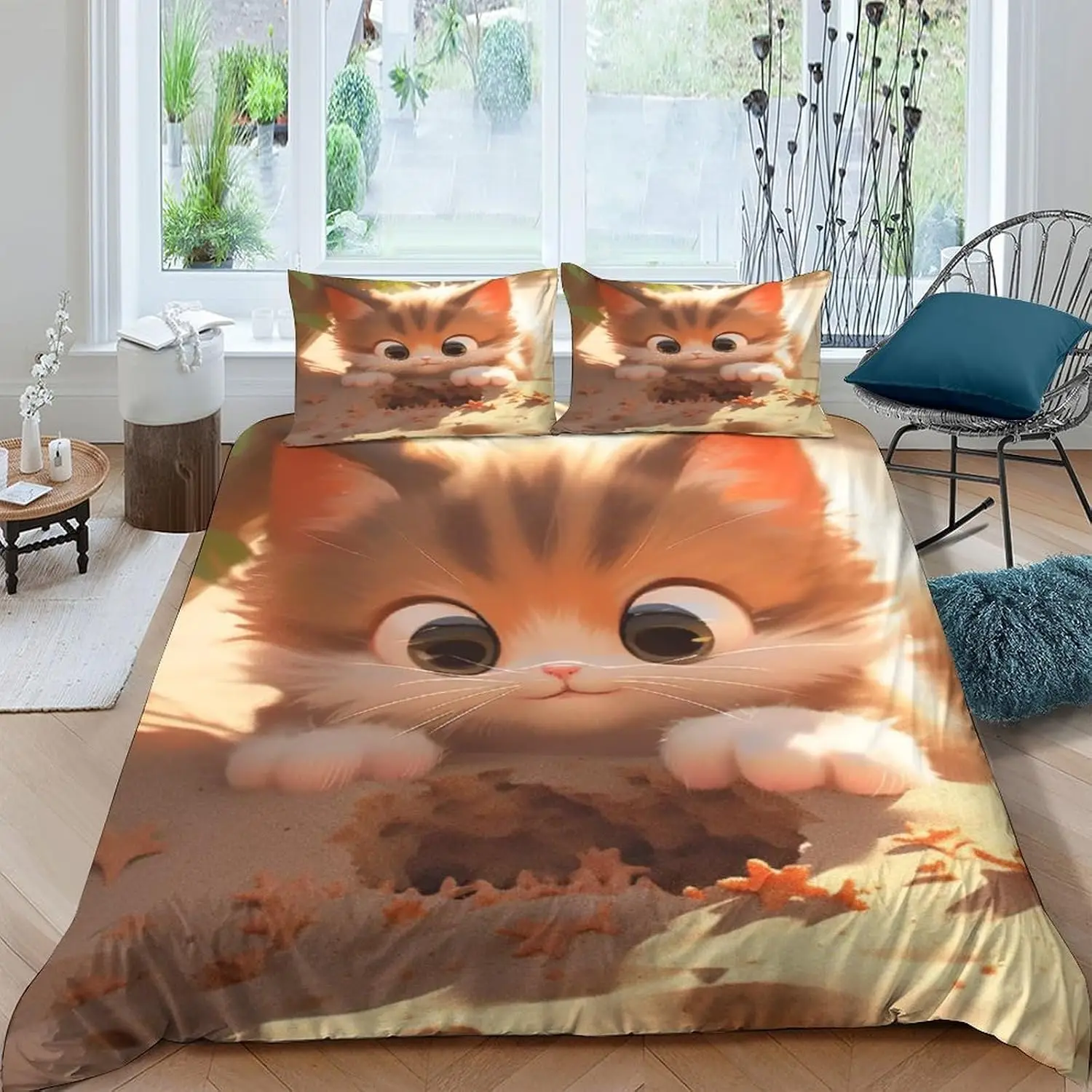 Cute Cat 3D Printed Quilt Cover Set King Size 220x240cm With 2 Pillowcases Animal Anime Theme Duvet Cover Bed
Cute Cat 3D Printed Quilt Cover Set King Size 220x240cm With 2 Pillowcases Animal Anime Theme Duvet Cover Bed