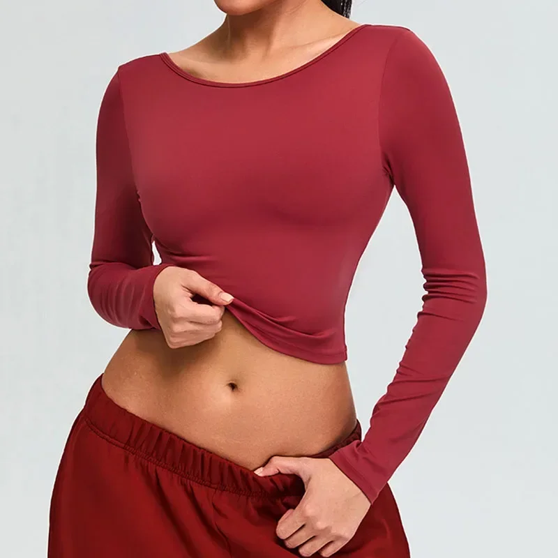 New Large Size U Back Yoga Clothing Thin Outdoor Fitness Tight Long Sleeve Fitness Short Sports Tops Quick Dry Fitness Clothing
New Large Size U Back Yoga Clothing Thin Outdoor Fitness Tight Long Sleeve Fitness Short Sports Tops Quick Dry Fitness Clothing