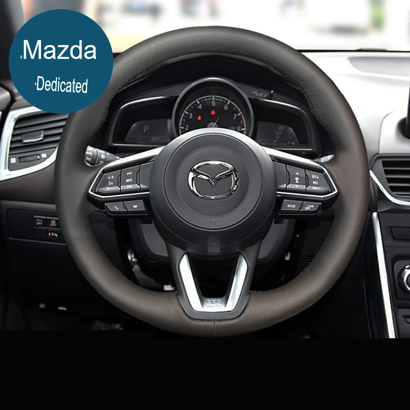 Hand Stitched Car Steering Wheel Cover for Mazda 3 Axela 2017-2019 CX5 CX-5 CX4 CX-4 Atenza Mazda 6 18-21 MX-5 MX5 CX-8 Leather
Hand Stitched Car Steering Wheel Cover for Mazda 3 Axela 2017-2019 CX5 CX-5 CX4 CX-4 Atenza Mazda 6 18-21 MX-5 MX5 CX-8 Leather
