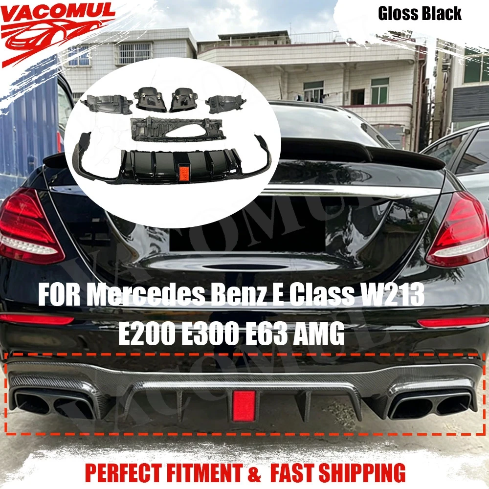 VACOMUL For E Class ABS Rear Bumper Lip Diffuser with Steel Exhaust Muffler Tips for Benz W213 E200 E300 E63 For AMG 2017-2019
VACOMUL For E Class ABS Rear Bumper Lip Diffuser with Steel Exhaust Muffler Tips for Benz W213 E200 E300 E63 For AMG 2017-2019