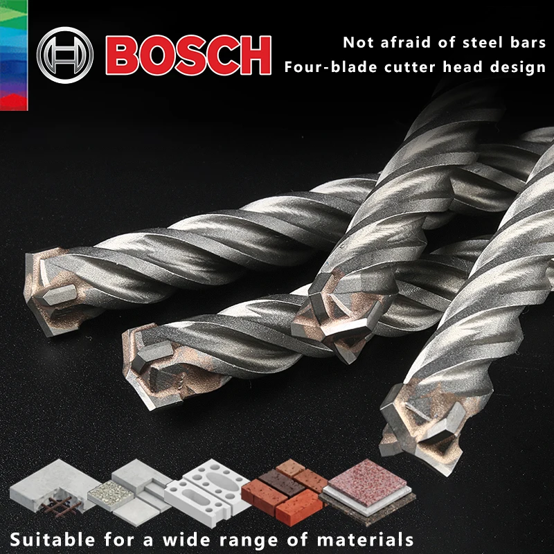 BOSCH Four Pit 5 Series Round Shank Two Holes Two Slots Four Holes Electric Hammer Electric Drill Concrete Woodworking Drill Bit
BOSCH Four Pit 5 Series Round Shank Two Holes Two Slots Four Holes Electric Hammer Electric Drill Concrete Woodworking Drill Bit