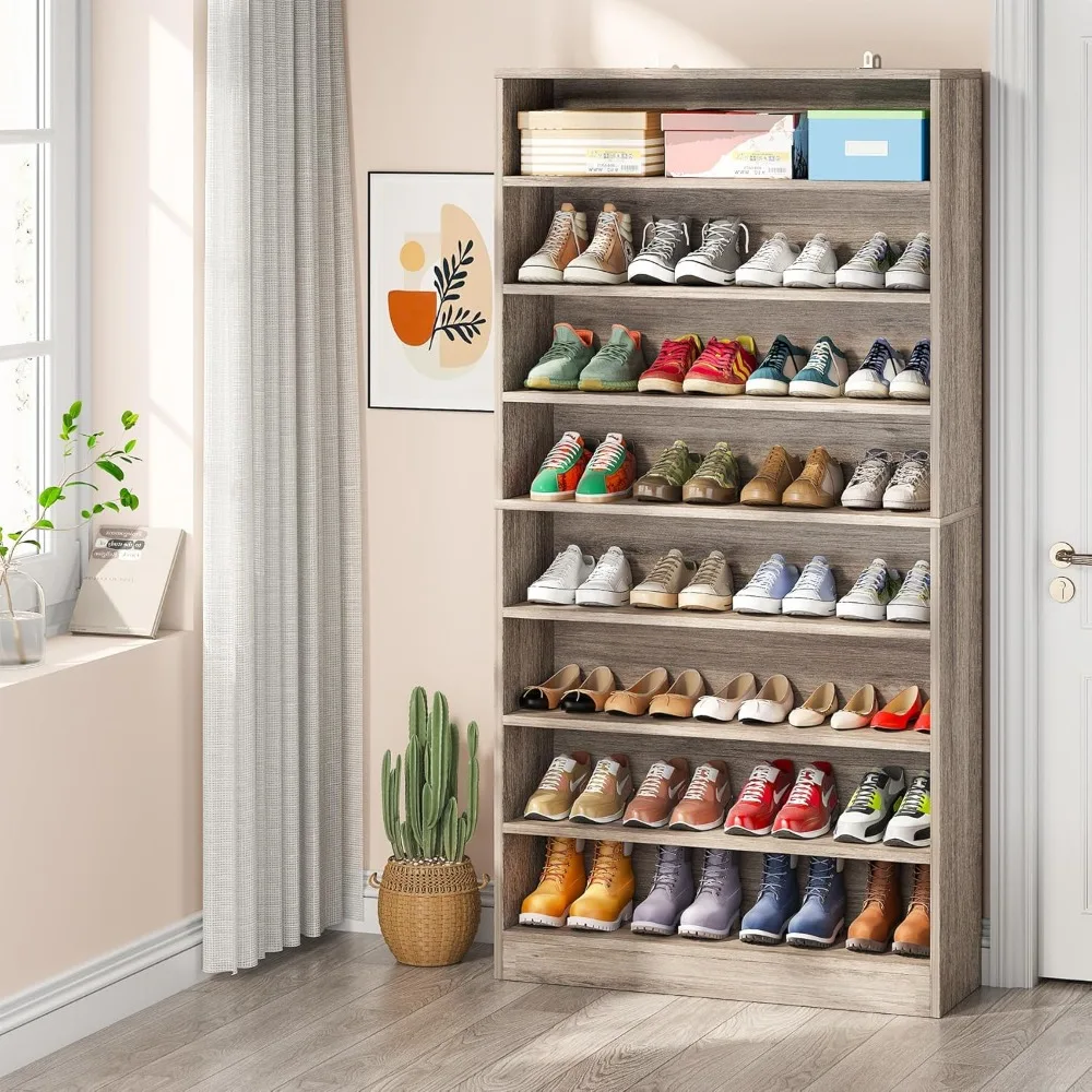 Tall Shoe Cabinet, 9 Tiers 40-45 Pairs Heavy Duty Wood Freestanding Shoe Storage Cabinet, 70.8'' Tall Shoe Cabinet with Open
Tall Shoe Cabinet, 9 Tiers 40-45 Pairs Heavy Duty Wood Freestanding Shoe Storage Cabinet, 70.8'' Tall Shoe Cabinet with Open