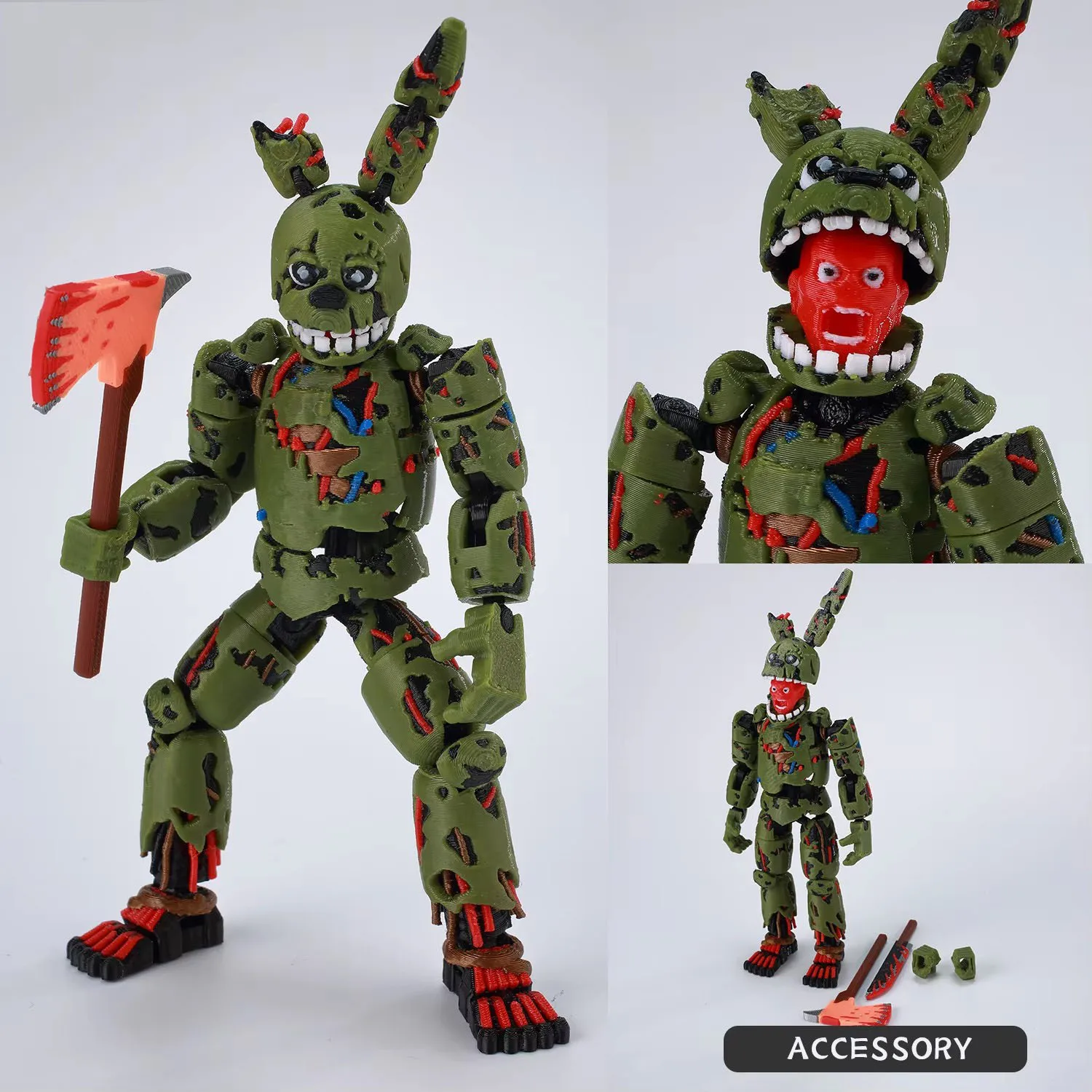 New 3D Printed FNAF Freddy Fazbear's Pizza Springtrap Toys Action Figures Anime Model Lucky13 Dummy13 Titan13 Ornaments Gifts
New 3D Printed FNAF Freddy Fazbear's Pizza Springtrap Toys Action Figures Anime Model Lucky13 Dummy13 Titan13 Ornaments Gifts