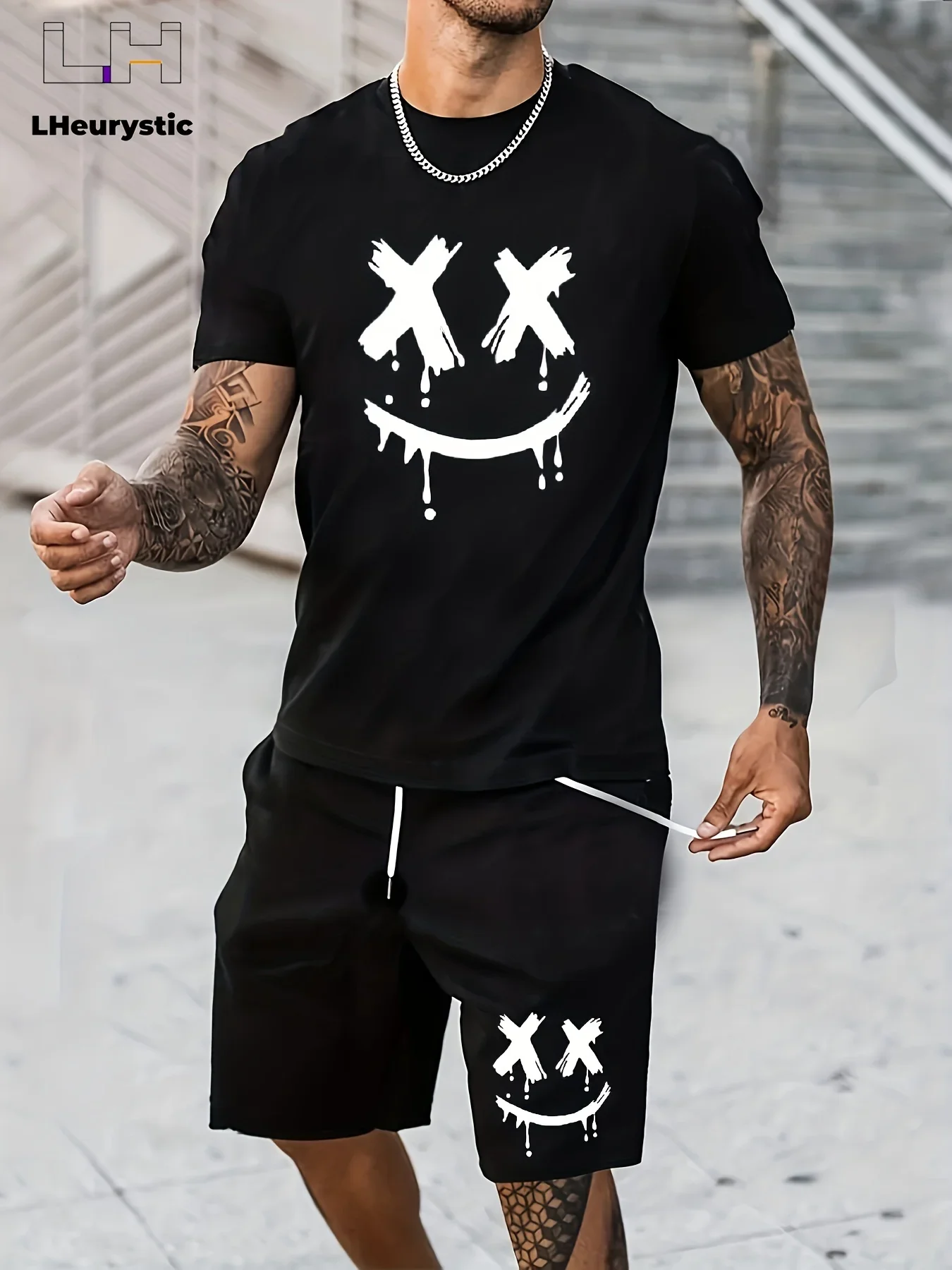 2025 round neck short sleeved T-shirt shorts quick drying breathable 2-piece summer men's fashion casual fitness running set
2025 round neck short sleeved T-shirt shorts quick drying breathable 2-piece summer men's fashion casual fitness running set