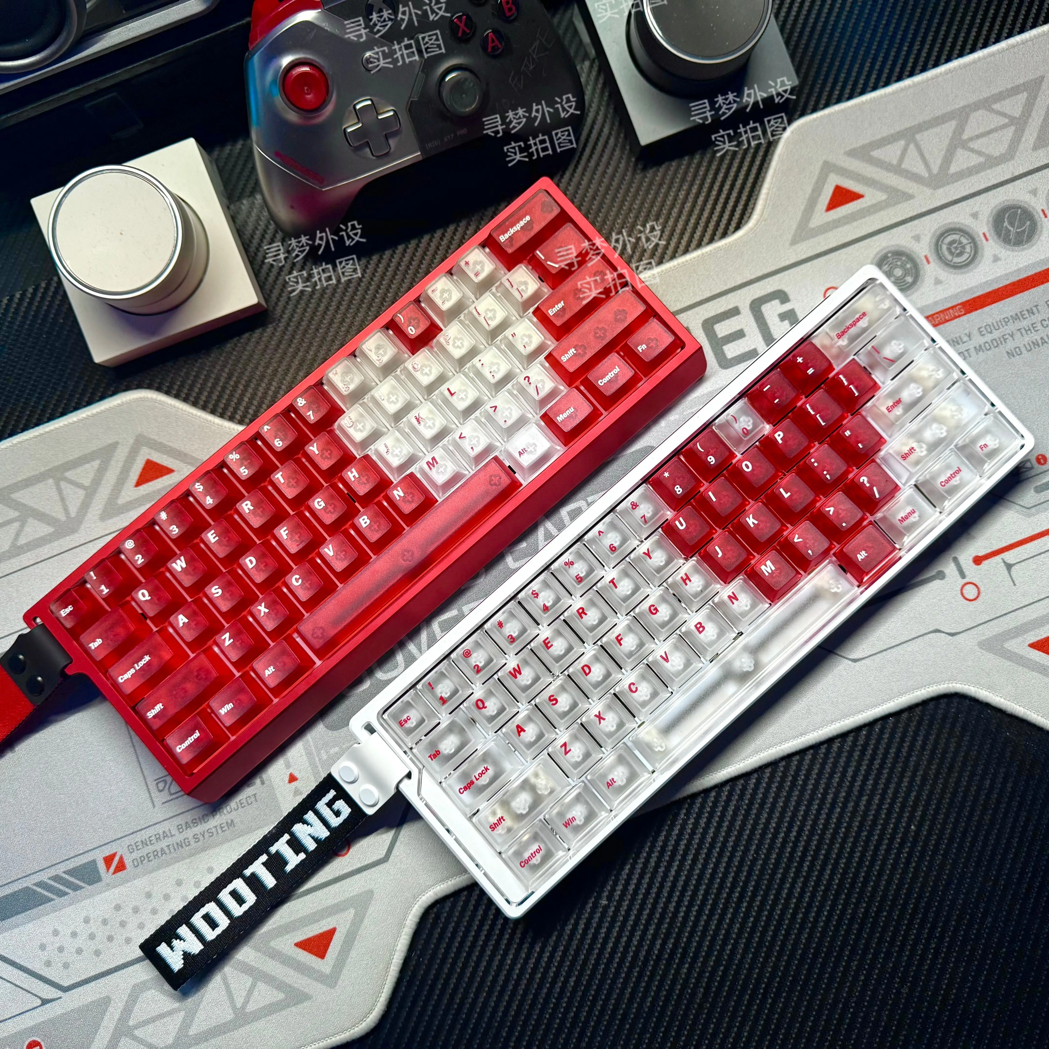 Fog transparent keycap red white five-sided original factory highly adapted mechanical keyboard
Fog transparent keycap red white five-sided original factory highly adapted mechanical keyboard