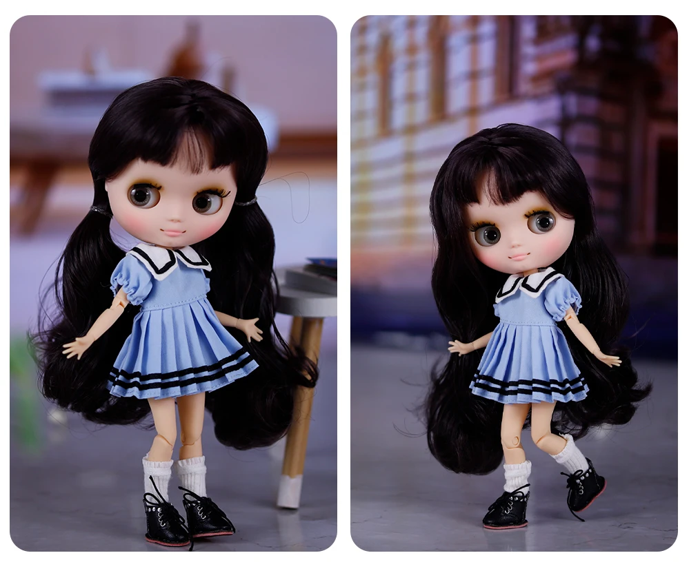 Middie Blythe Doll Classic Blue Sailor Uniform 2 Middie Blythe Doll Classic Blue Sailor Uniform 2