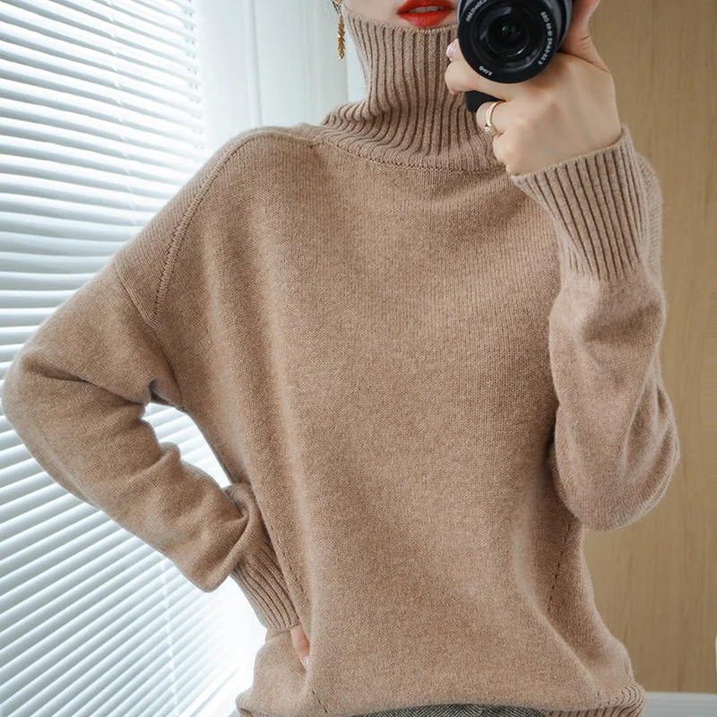 2023 Autumn and Winter New Women's Sweater 100% Wool Cashmere Sweater High Neck Knitted Pullover Korean Fashion Soft Women's Top
2023 Autumn and Winter New Women's Sweater 100% Wool Cashmere Sweater High Neck Knitted Pullover Korean Fashion Soft Women's Top