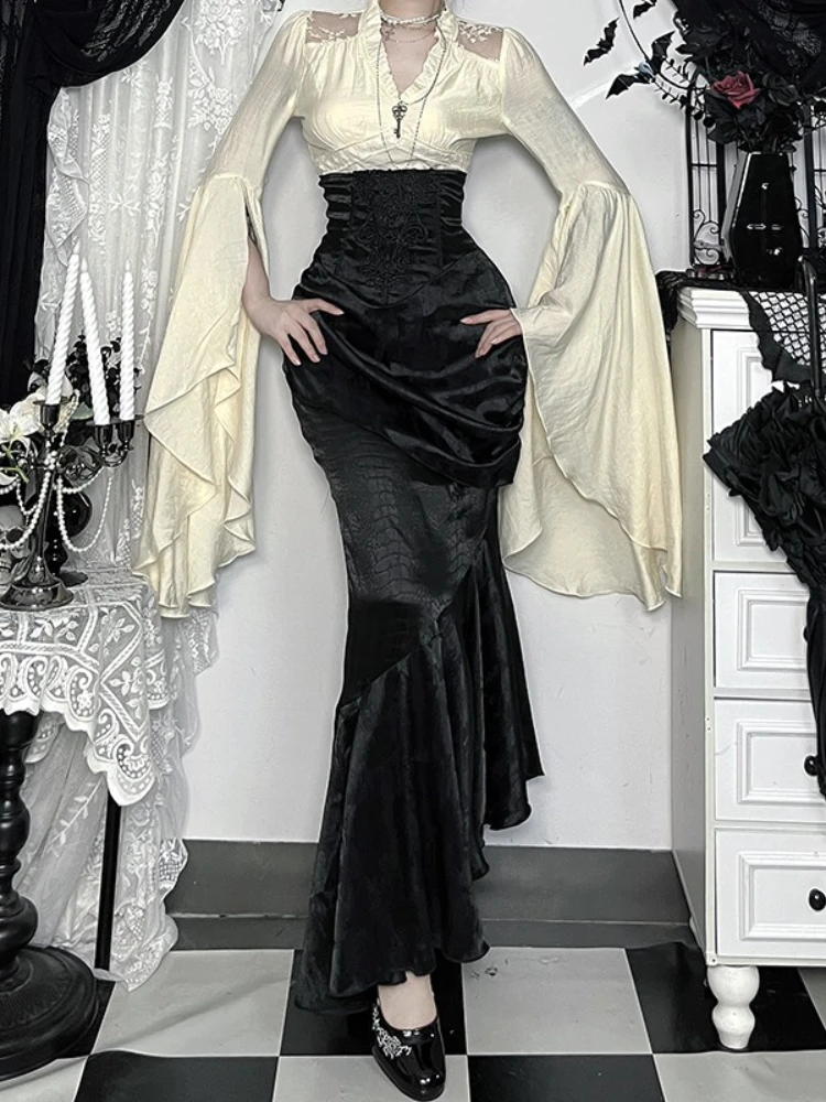 Новая винтажная готическая юбка 2026 года в стиле Dark Palace Y2K E-Girl, уличная одежда, с вышивкой, с высокой талией, фасон «рыбий хвост», для женщин
Новая винтажная готическая юбка 2026 года в стиле Dark Palace Y2K E-Girl, уличная одежда, с вышивкой, с высокой талией, фасон «рыбий хвост», для женщин