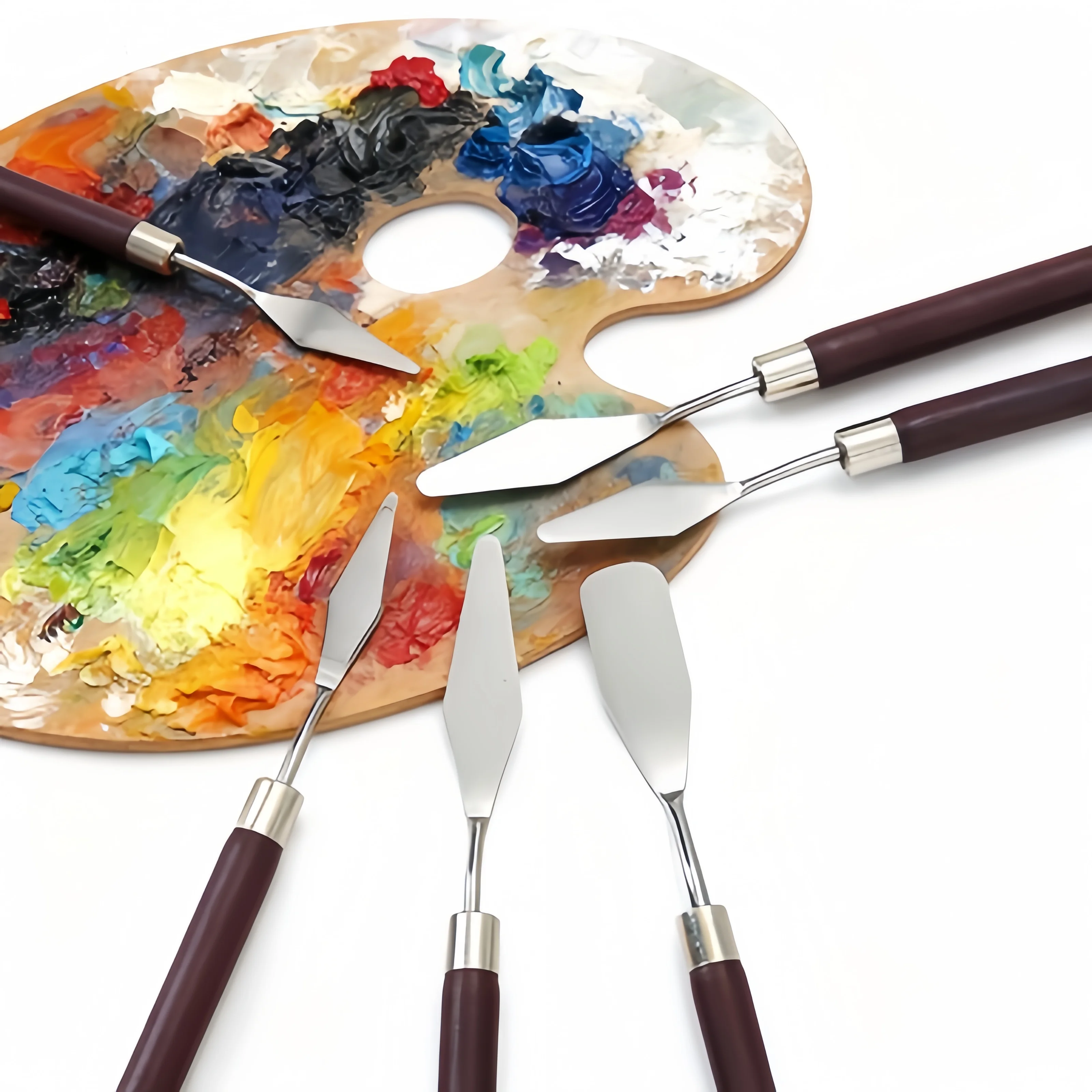 7-piece Rosewood Handle Oil Painting Acrylic Paint Art Scraper Wall Graffiti DIY Creation Palette Knife Set
7-piece Rosewood Handle Oil Painting Acrylic Paint Art Scraper Wall Graffiti DIY Creation Palette Knife Set