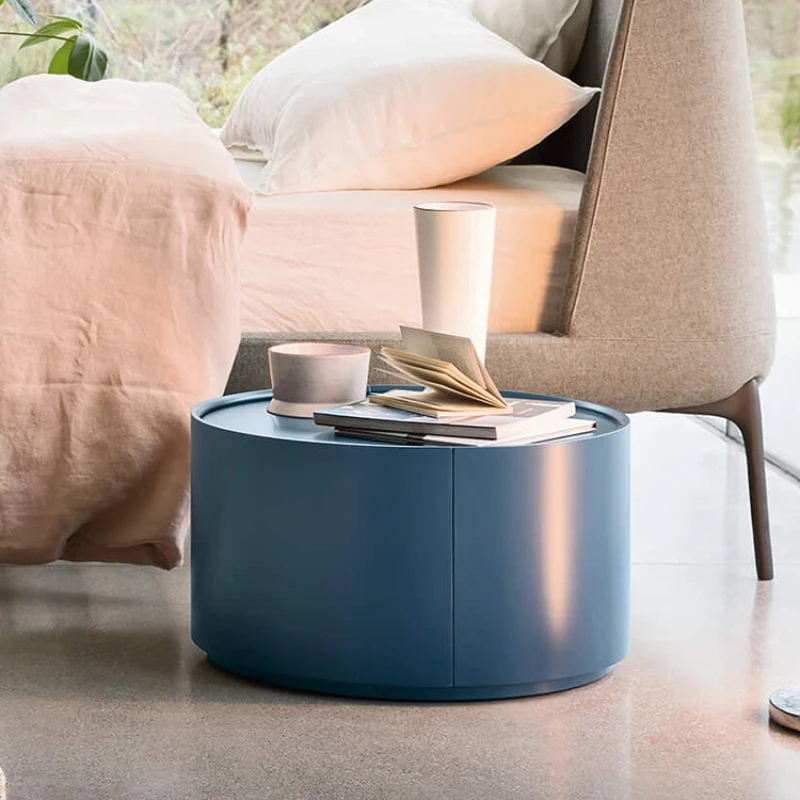 Minimalist bedside table, circular bedroom side cabinet, double-layer cabinet, modern baking paint
Minimalist bedside table, circular bedroom side cabinet, double-layer cabinet, modern baking paint