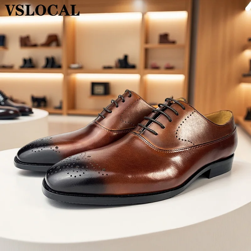 Elegant Men's Oxford Shoes Lace up Pointed Toe Casual Mens Dress Shoes Brown Office Banquet Wedding Leather Mens Shoes
Elegant Men's Oxford Shoes Lace up Pointed Toe Casual Mens Dress Shoes Brown Office Banquet Wedding Leather Mens Shoes