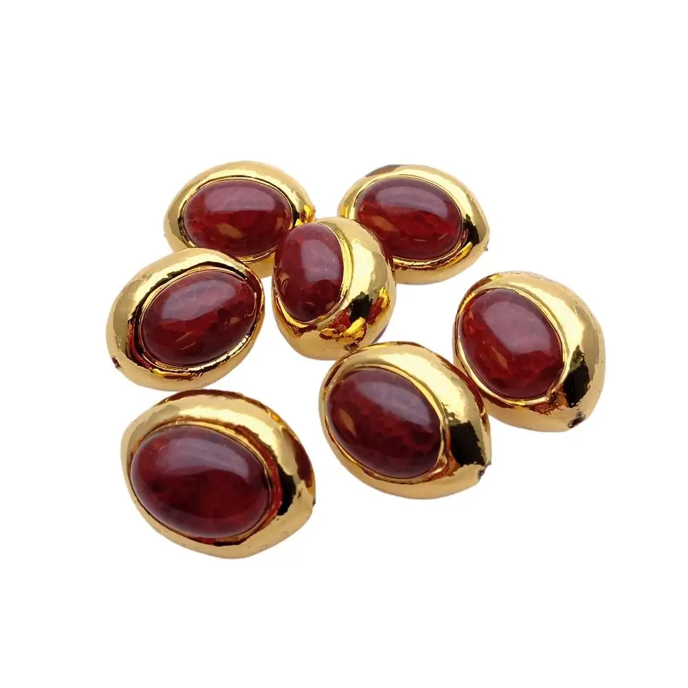 Wholesale 5 Pcs Red Fire Agate Gold Plated Stone Spacer Loose Beads For Jewelry Making Accessories
Wholesale 5 Pcs Red Fire Agate Gold Plated Stone Spacer Loose Beads For Jewelry Making Accessories