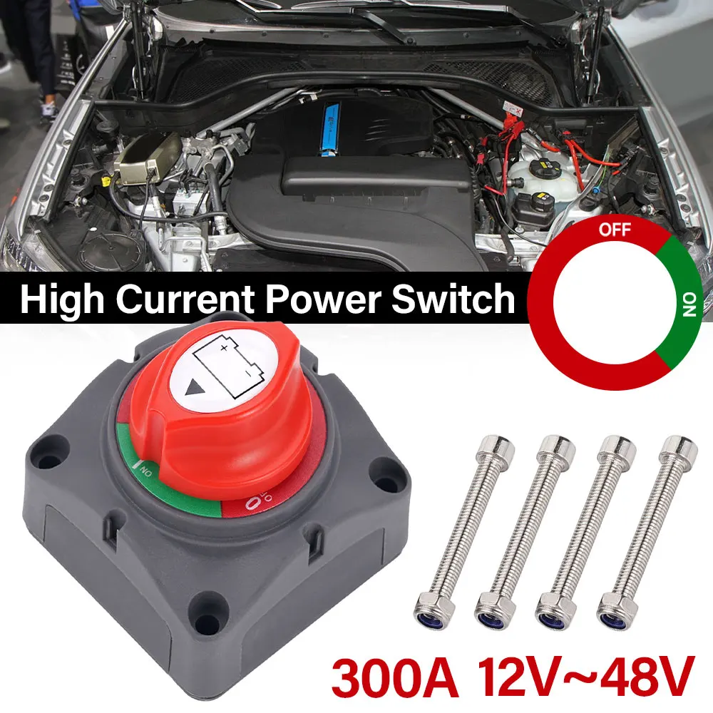 12V-48V 300A Car Battery Cut Off Switch Isolator Kill Switch Power Disconnect Master On Off For Boat Marine RV Camper Truck
12V-48V 300A Car Battery Cut Off Switch Isolator Kill Switch Power Disconnect Master On Off For Boat Marine RV Camper Truck